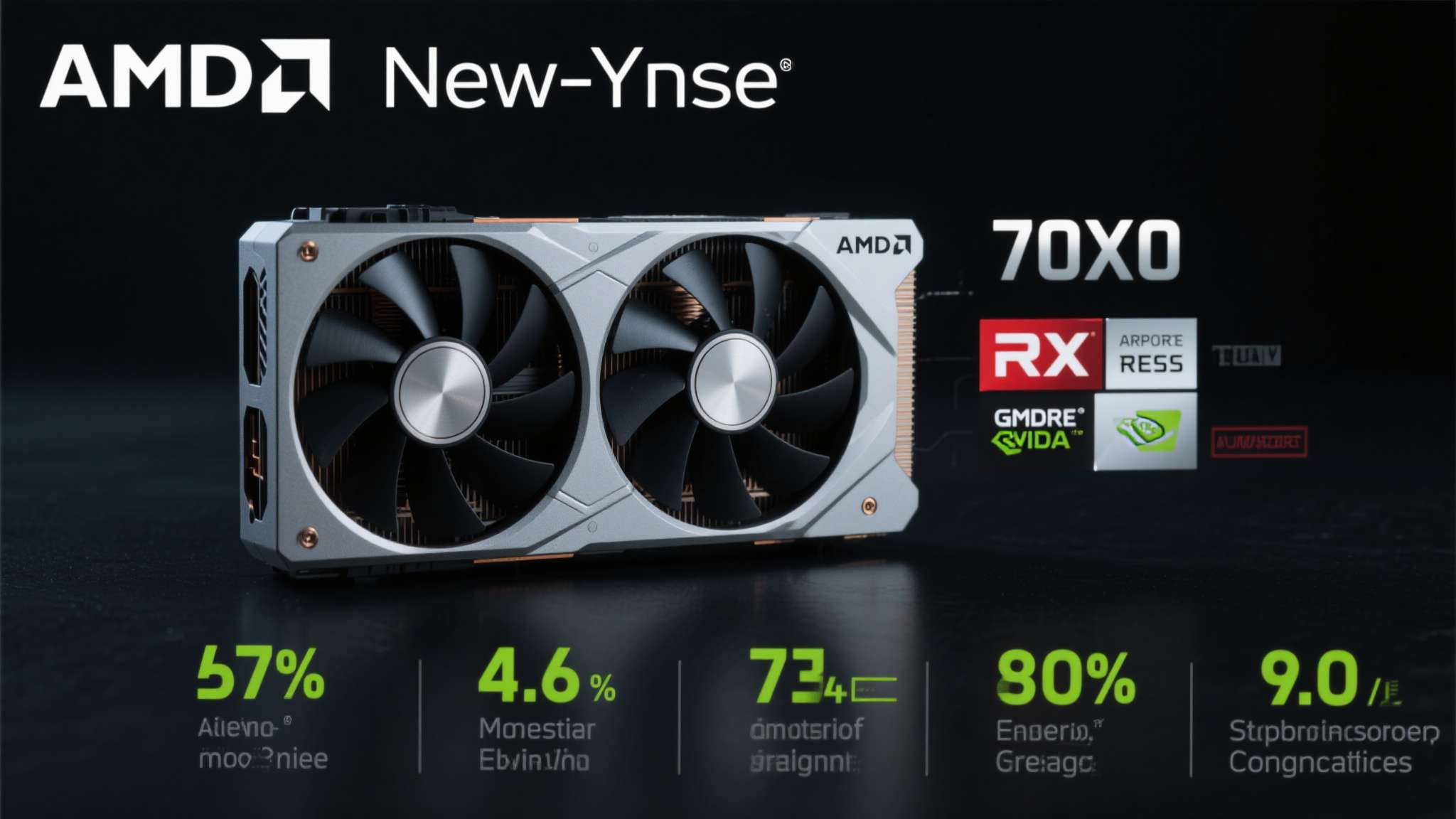 AMD并非没有努力。RX&nbsp;7000系列在性能功耗比上交出了不错的答卷，部分中端产